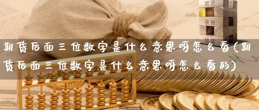 期货后面三位数字是什么意思呀怎么看(期货后面三位数字是什么意思呀怎么看的)_https://www.qbkangh.com_恒生指数手续费_第1张